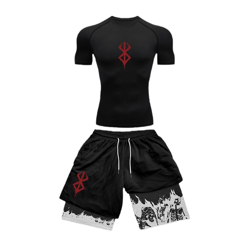 Sports Equipment Set - 2Pcs/set Berserk Anime Sports Suit Guts