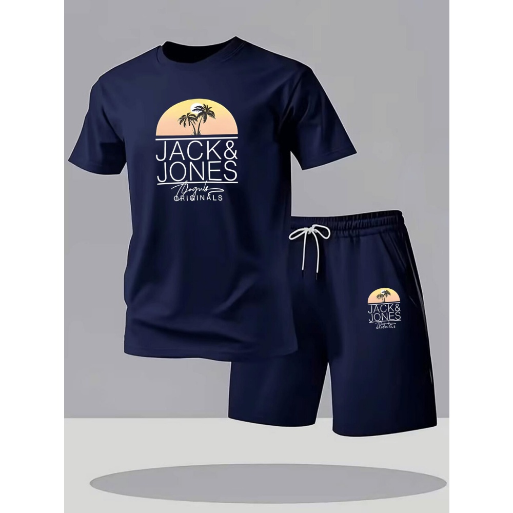 Sports Equipment Set - Men's Fitness T-Shirts Sets Breathable Quick