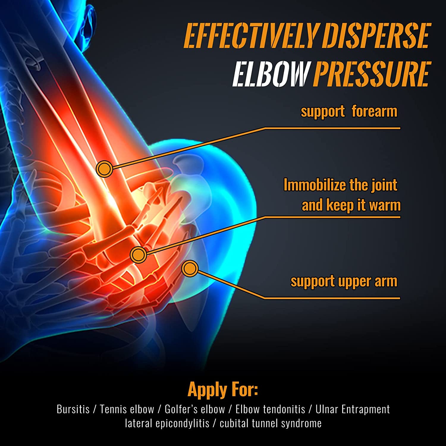 1PC Copper Elbow Compression S - огляд і ціна Tennis Elbow Brace
